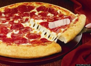 bandaid in pizza